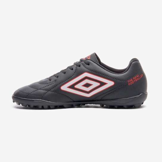Chuteira Society Umbro Class Footballer [Cor: Preto E Vermelho - Tamanho: 41]
